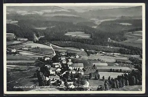 AK Neureichenau /Bayr. Wald, Fliegeraufnahme des Ortes