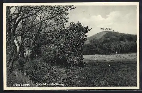 AK Stölln b. Rhinow, Durchblick zum Gollenberg