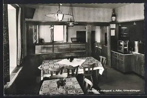AK Unterelchingen b. Ulm, Gasthof u. Metzgerei z. Adler, Inh. Fam. Schneider
