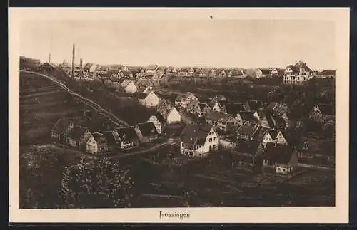 AK Trossingen, Ortsansicht aus der Vogelschau