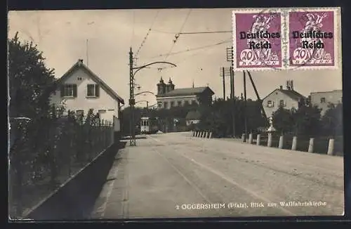 AK Oggersheim /Pfalz, Blick zur Wallfahrtskirche