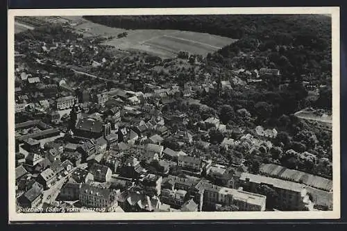 AK Sulzbach /Saar, Ortsansicht vom Flugzeug aus