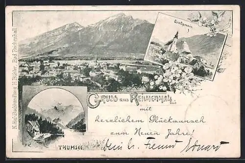 AK Reichenhall, Stadtansicht, Thumsee und Grossgmain