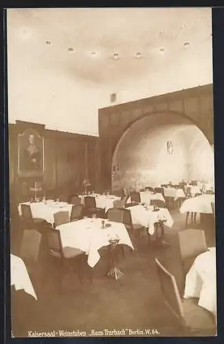 AK Berlin, Kaisersaal im Gasthaus Haus Trarbach, Behrenstrasse