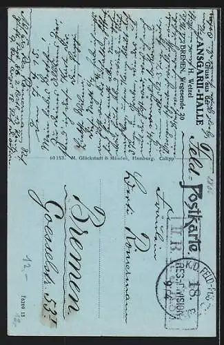 Mondschein-AK Bremen, Strassenpartie an der Domshaide