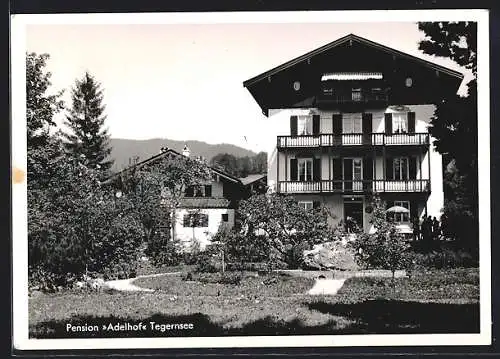 AK Tegernsee, Hotel Adelhof mit Garten