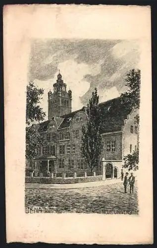Künstler-AK Jena, Blick auf die neue Universität