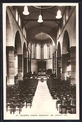 AK Scarborough, St. Columba`s Church, Interior