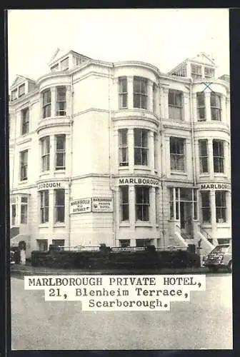 AK Scarborough, Marlborough Private Hotel, 21, Blenheim Terrace
