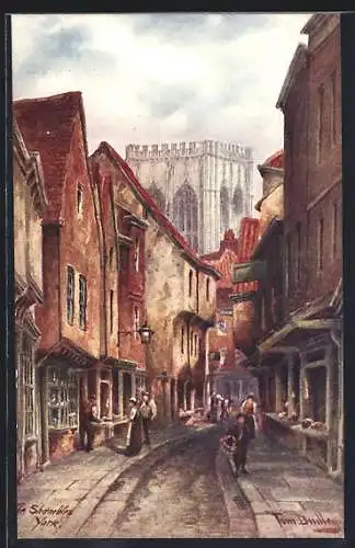 Künstler-AK York, The Shambles