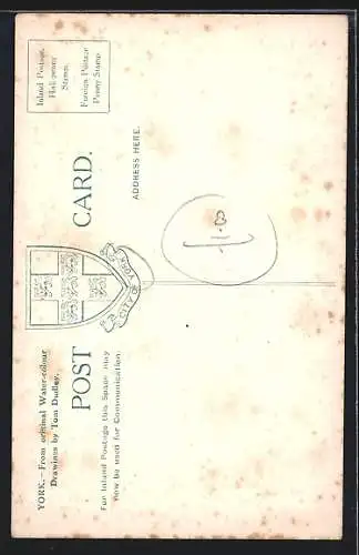 Künstler-AK York, Ortspartie