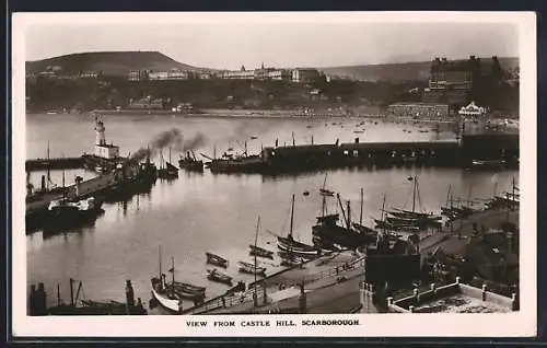 AK Scarborough, View from Castle Hill