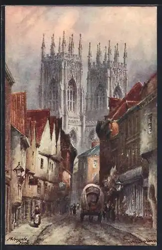 Künstler-AK York, Ortspartie