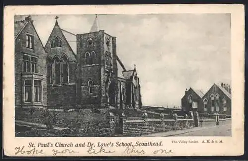 AK Scouthead, St. Paul`s Church and Dr. Lane`s School