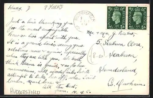 AK Huddersfield, Ortsansicht aus der Luft