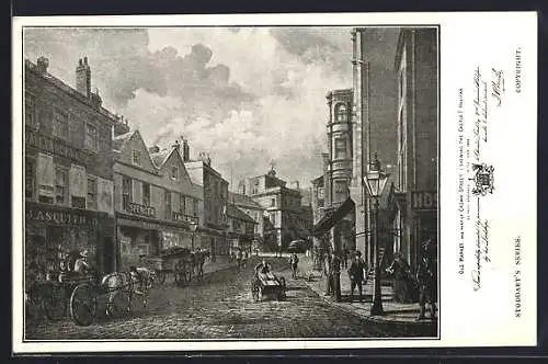 Künstler-AK Halifax, Old Market and part of Crown Street