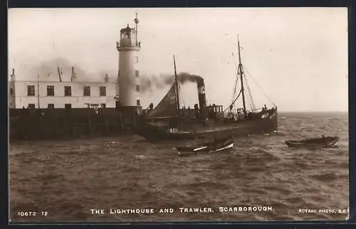 AK Scarborough, The Lighthouse and Trawler