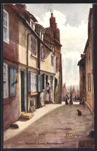Künstler-AK Scarborough, Porrit`s Lane