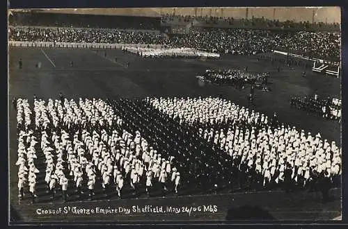 AK Sheffield, Empire Day 1906, Cross of St. George