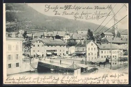 AK Vallorbe, Panorama & Hotel de Ville
