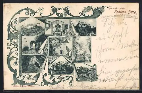 AK Burg, Schloss Burg, Ruine, Tor