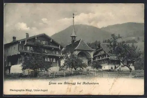 AK Rothenthurm /SZ, Biberegg mit Kapelle