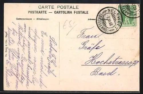 AK Brüglingen, Park mit Springbrunnen