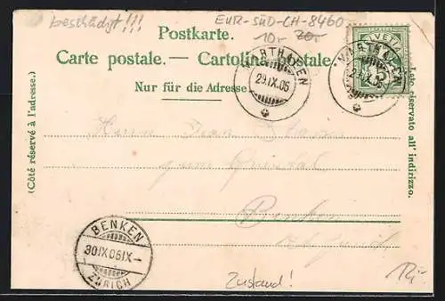 AK Marthalen, Strassenpartie, Ortspartie mit Kirche