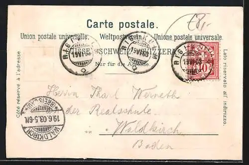 Lithographie Rigi, Schreiberg Rigi-Kulm Hotel`s