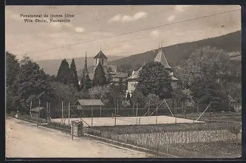 AK Neuveville, Pensionnat de jeunes filles Villa Choisi, Tennisplatz
