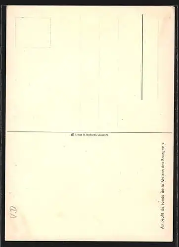 Künstler-AK Lausanne, La Vieille Cite