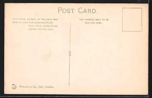 AK Sheffield, Pinstone St. & Townhall, Strassenbahn