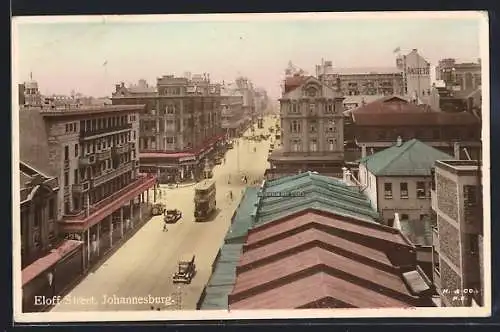 AK Johannesburg, Eloff Street, Strassenbahn