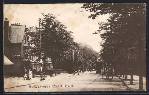 AK Hull, Holderness Road, Strassenbahn
