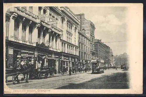 AK Glasgow, Jamaica Street, Strassenbahn