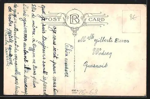 Künstler-AK H. Zahl: Kinder auf einem Motorrad