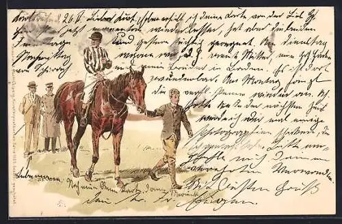 Künstler-AK Carl Becker: Reiter zu Pferd