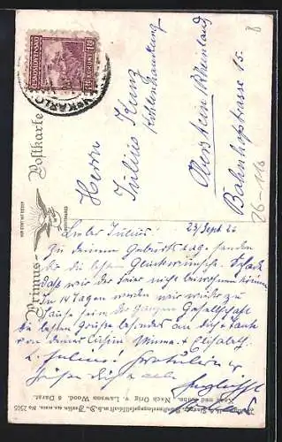 Künstler-AK Lawson Wood: Enterich fordert Ente auf