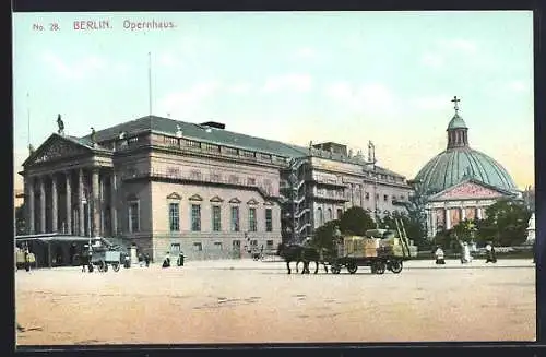 AK Berlin, Opernhaus und Kutsche