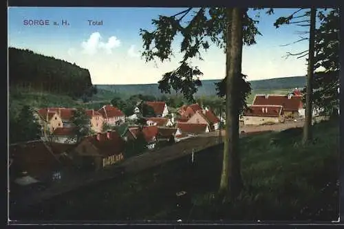 AK Sorge a. H., Ortsansicht am Waldrand
