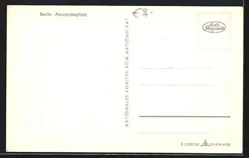 AK Berlin, Alexanderplatz, Blick auf die Sparkasse der Stadt Berlin