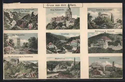 AK Mansfeld, Schloss Mansfeld, Burg Falkenstein und Victorshöhe