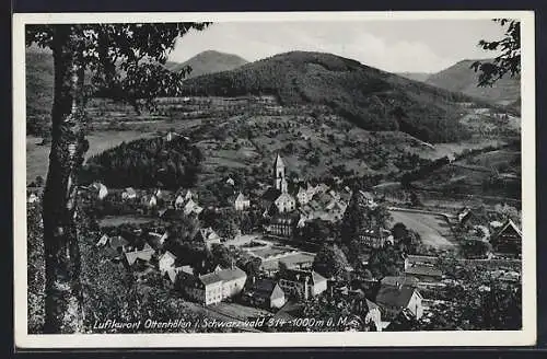 AK Ottenhöfen i. Schwarzwald, Blick auf den Ort aus der Vogelschau