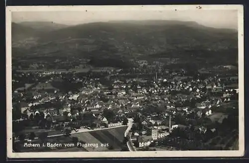 AK Achern, Fliegeraufnahme der Stadt