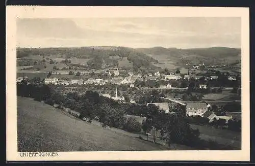 AK Untereggingen, Gesamtansicht vom Hügel aus