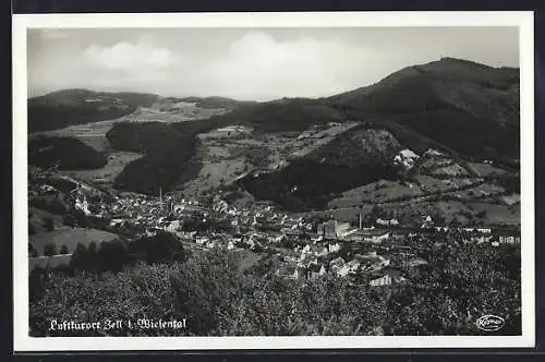 AK Zell i. Wiesental, Ortsansicht im Tal