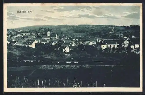 AK Jestetten, Ortsansicht aus der Vogelschau
