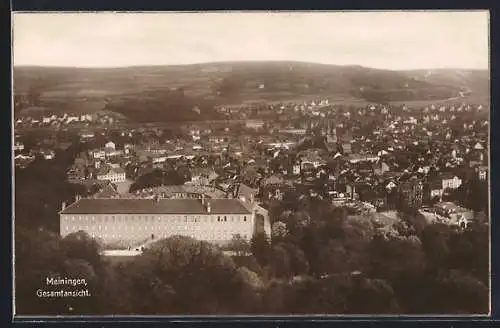 AK Meiningen, Blick auf den Ort aus der Luft