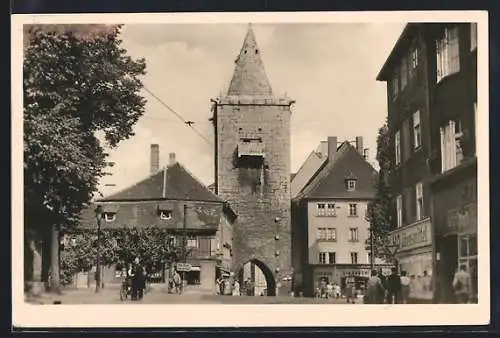 AK Jena, Johannisplatz mit Geschäften