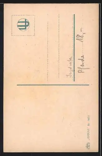 Künstler-AK Luis Usabal: Liebespaar auf Pferden